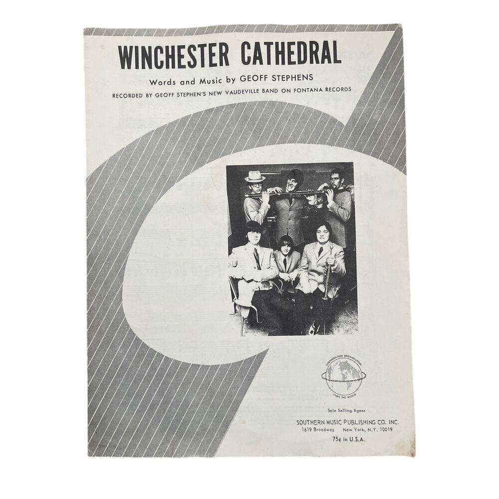 Vintage Sheet Music Winchester Cathedral 1966